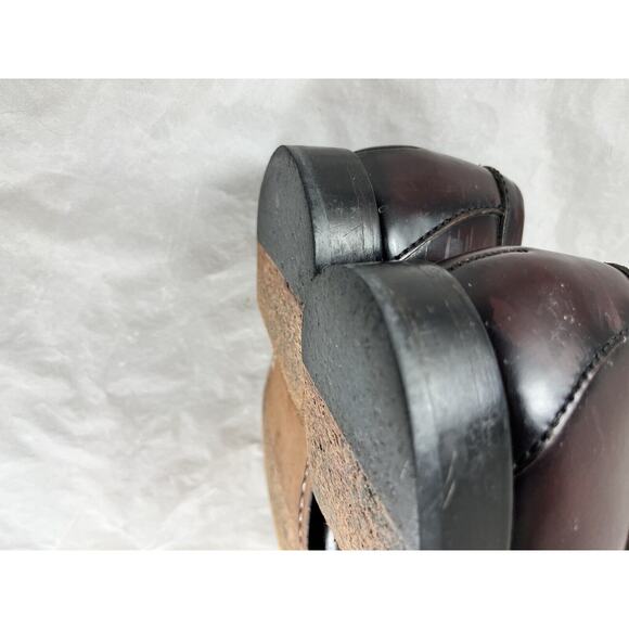 Penny Loafers Slip Ons Shoes Mens Size 12 M Burgundy Brass Boot Walking Gloves - Picture 10 of 13